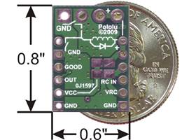 RC switch with medium low-side MOSFET - dimensions